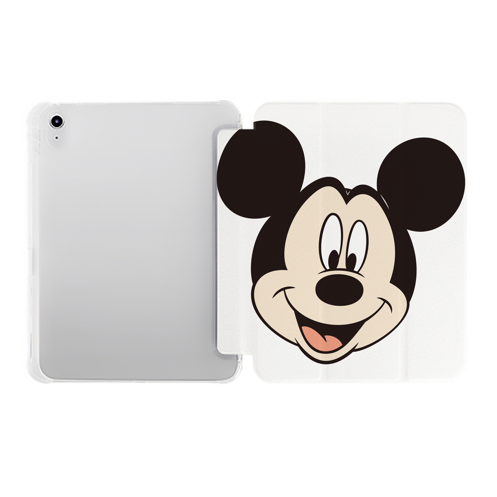 （画像用） ミッキーマウス Mickey Mouse IPad ケース ペン収納付き 三つ折りスタンド PUレザー×シリコン 対応機種9.5/10.5/10.9インチ